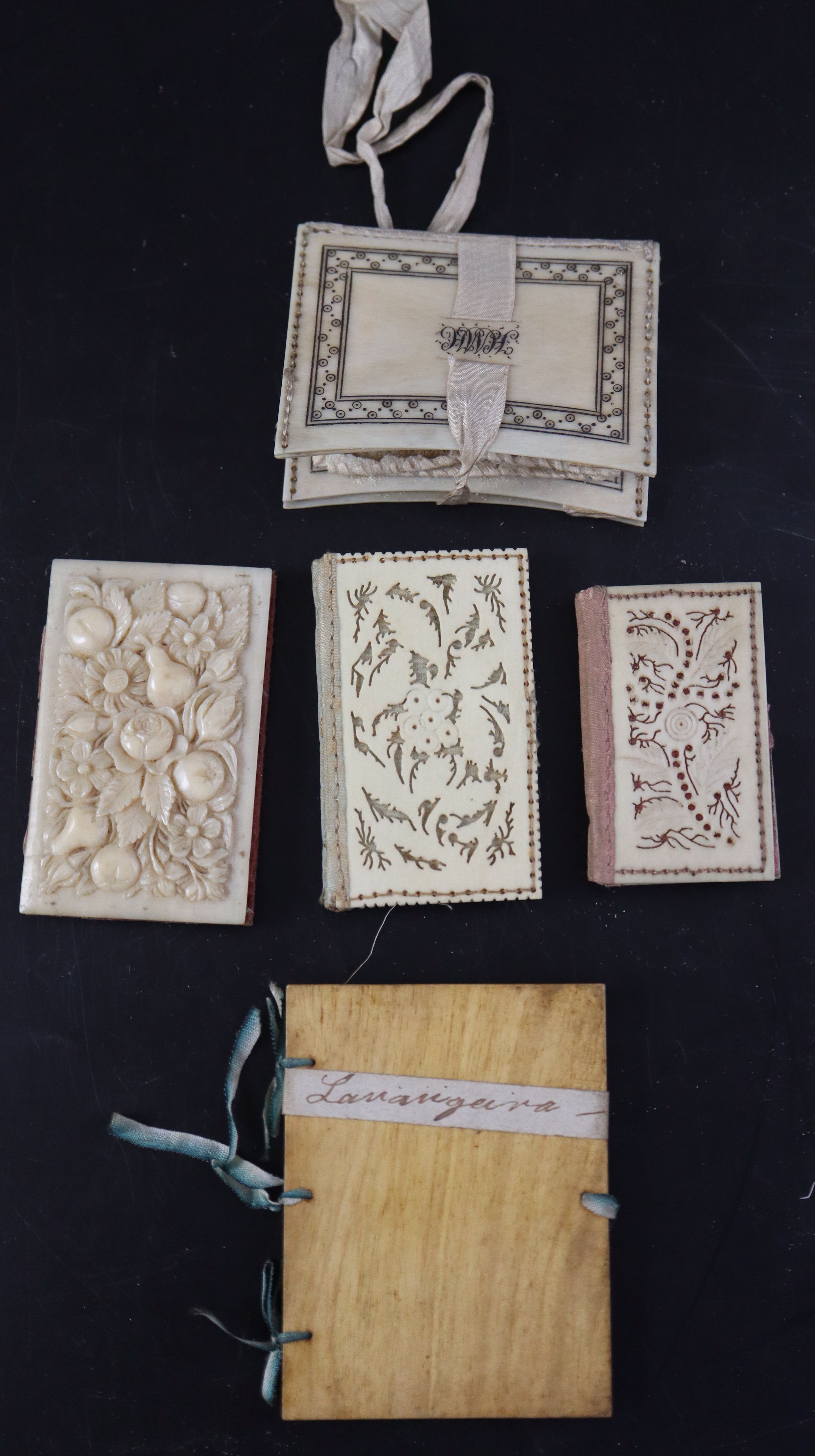 Ten assorted 19th century needle cases